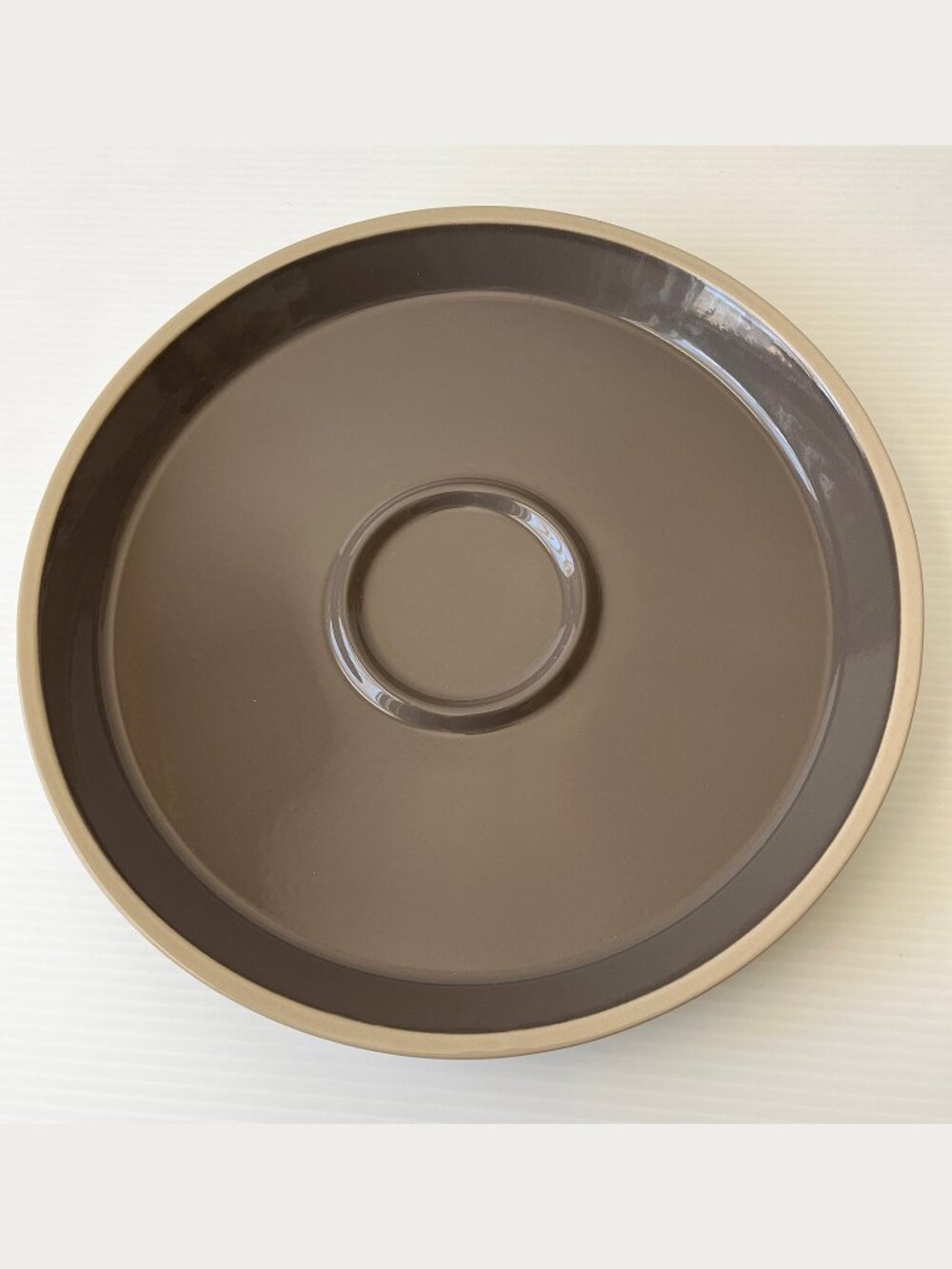 Pampered Chef Large Round Serving Platter Stoneware 15" USA
